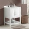 Alaterre Furniture Bennet 2pc Wooden Bathroom Vanity Set - 24-in. L Vanity, 30-in. L Rectangular Mirror, White AVAN2400WHA - alternate 9
